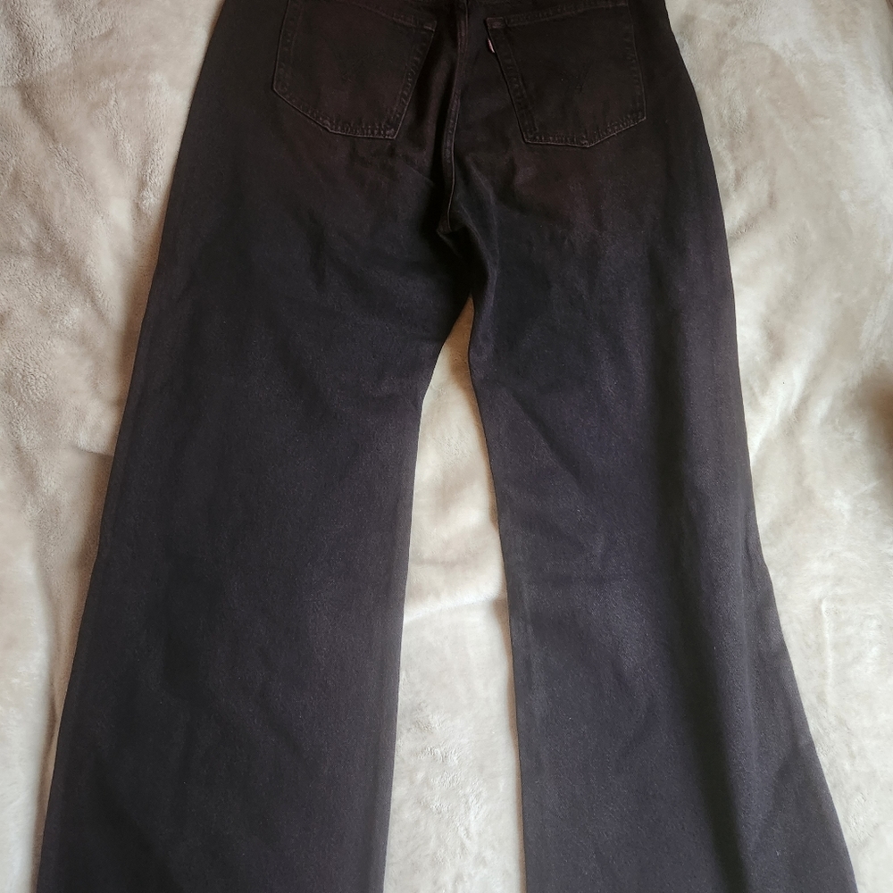 LEVI'S RIBCAGE WIDE LEG WOMEN'S JEANS cherry cordial- red sz 32, 31, 30 nwt - Picture 4 of 13